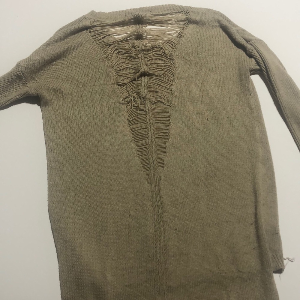 ripped back sweater